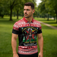 Nakatomi Plaza Christmas Zipper Polo Shirt Hans Gruber Party 1988 - Wonder Print Shop