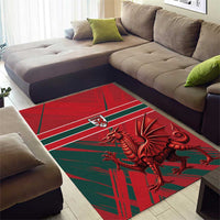 Wales Football Red Dragon Area Rug Welsh National Team Spirit