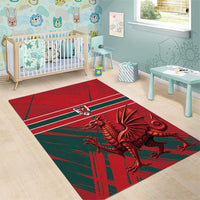 Wales Football Red Dragon Area Rug Welsh National Team Spirit