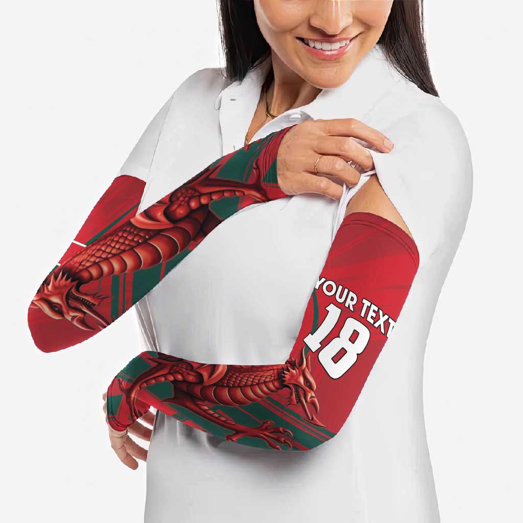 Wales Football Red Dragon Custom Arm Sleeves Welsh National Team Spirit