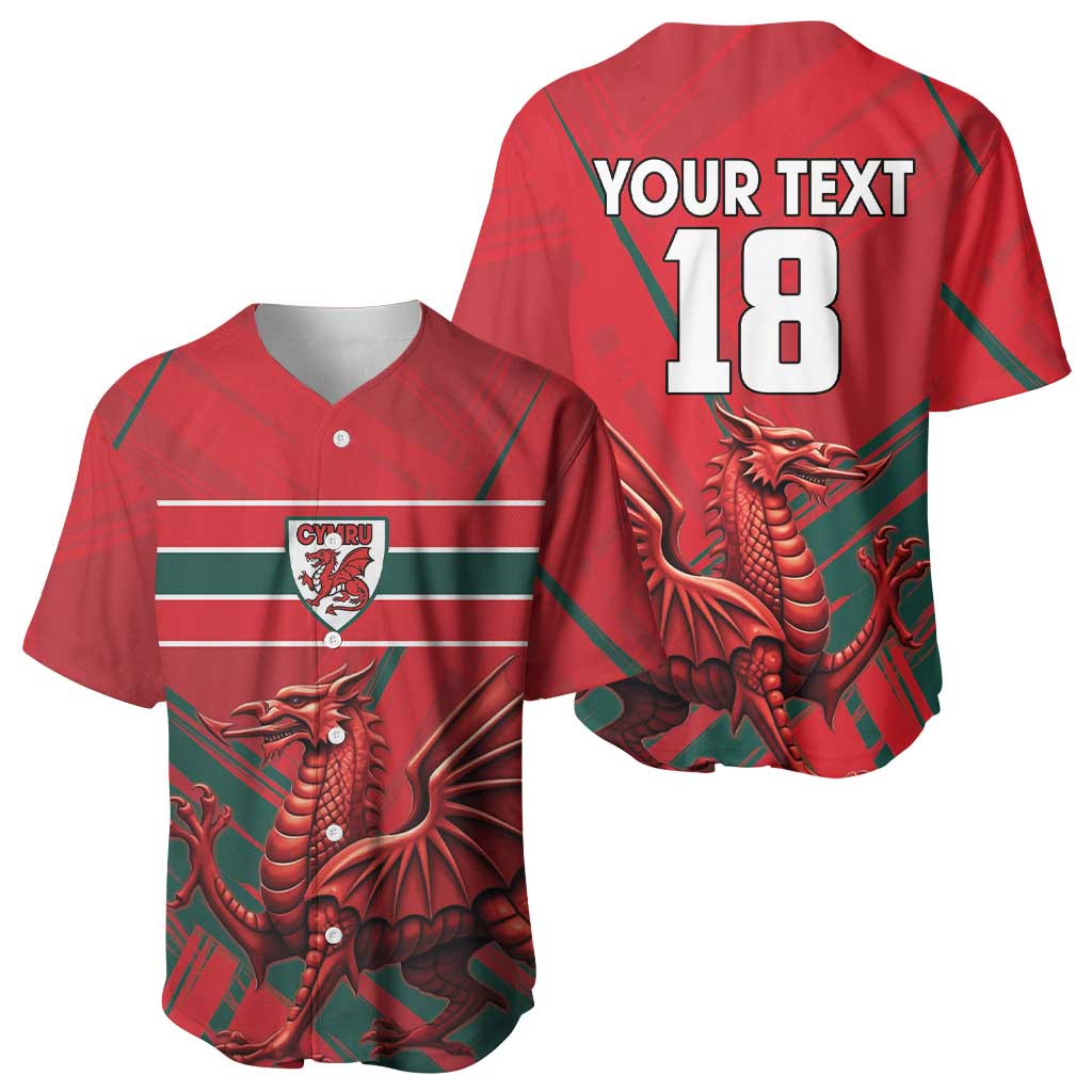 Wales Football Red Dragon Custom Baseball Jersey Welsh National Team Spirit