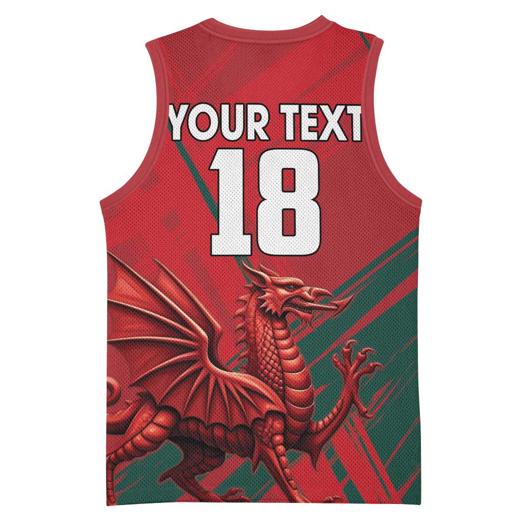 Wales Football Red Dragon Custom Basketball Jersey Welsh National Team Spirit