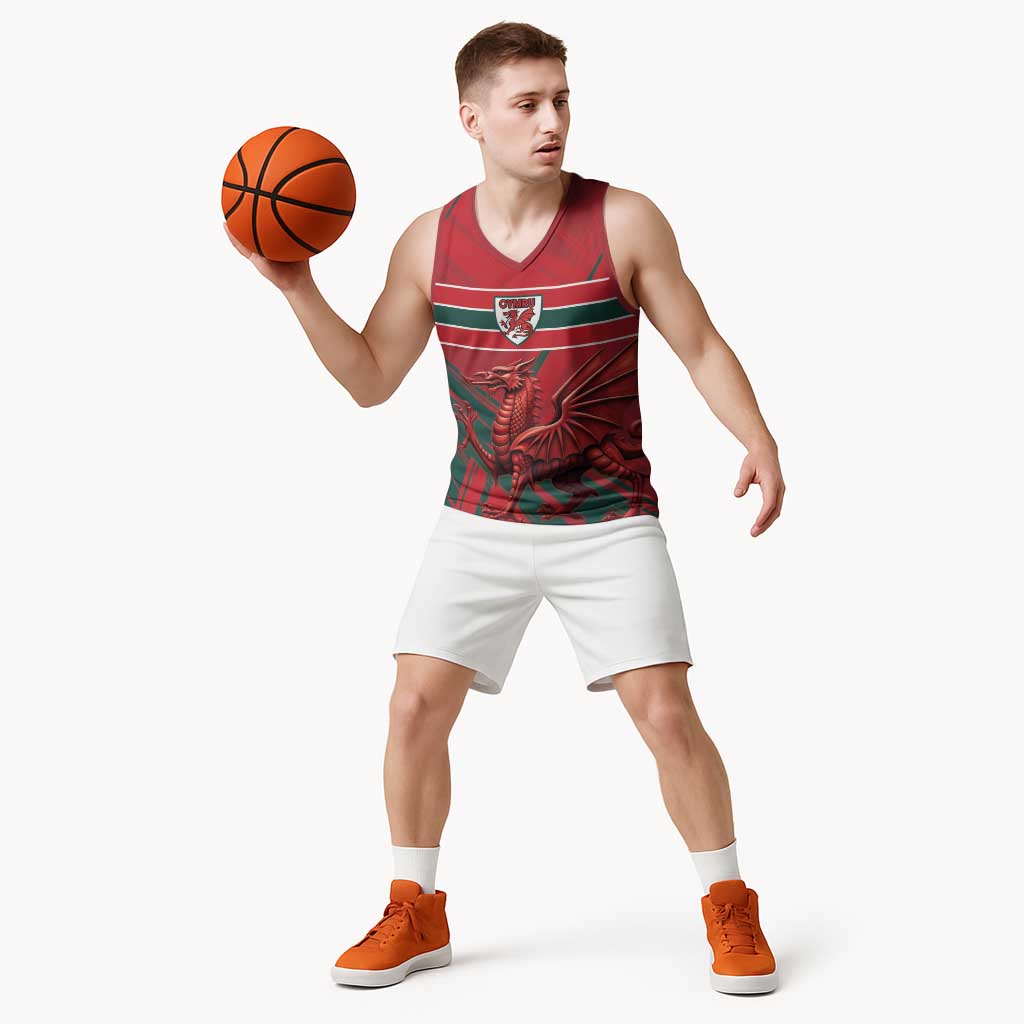 Wales Football Red Dragon Custom Basketball Jersey Welsh National Team Spirit