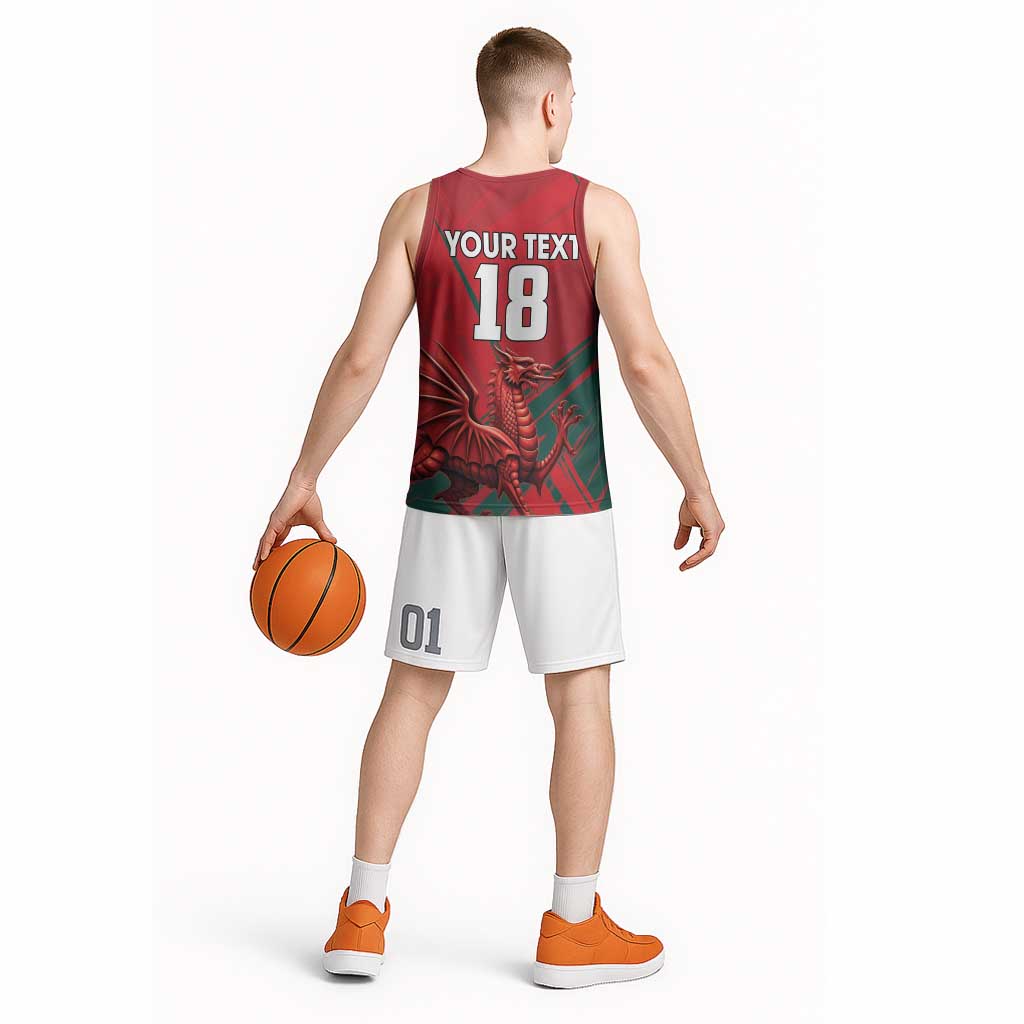 Wales Football Red Dragon Custom Basketball Jersey Welsh National Team Spirit
