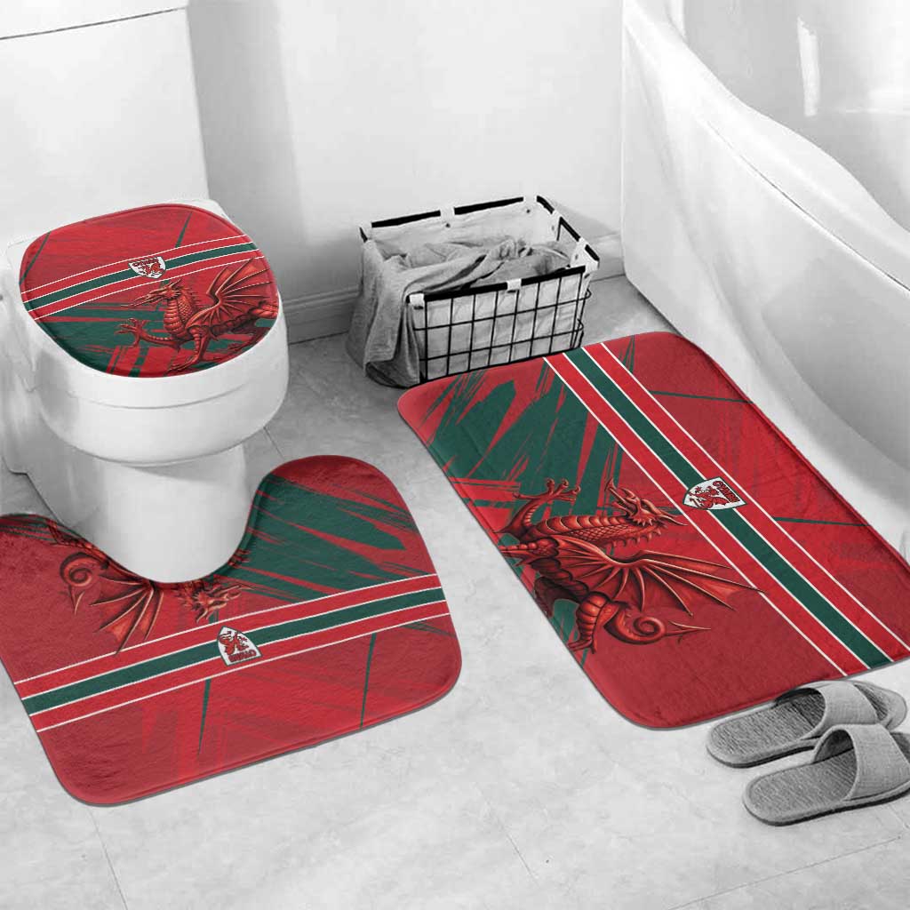 Wales Football Red Dragon Bathroom Set Welsh National Team Spirit