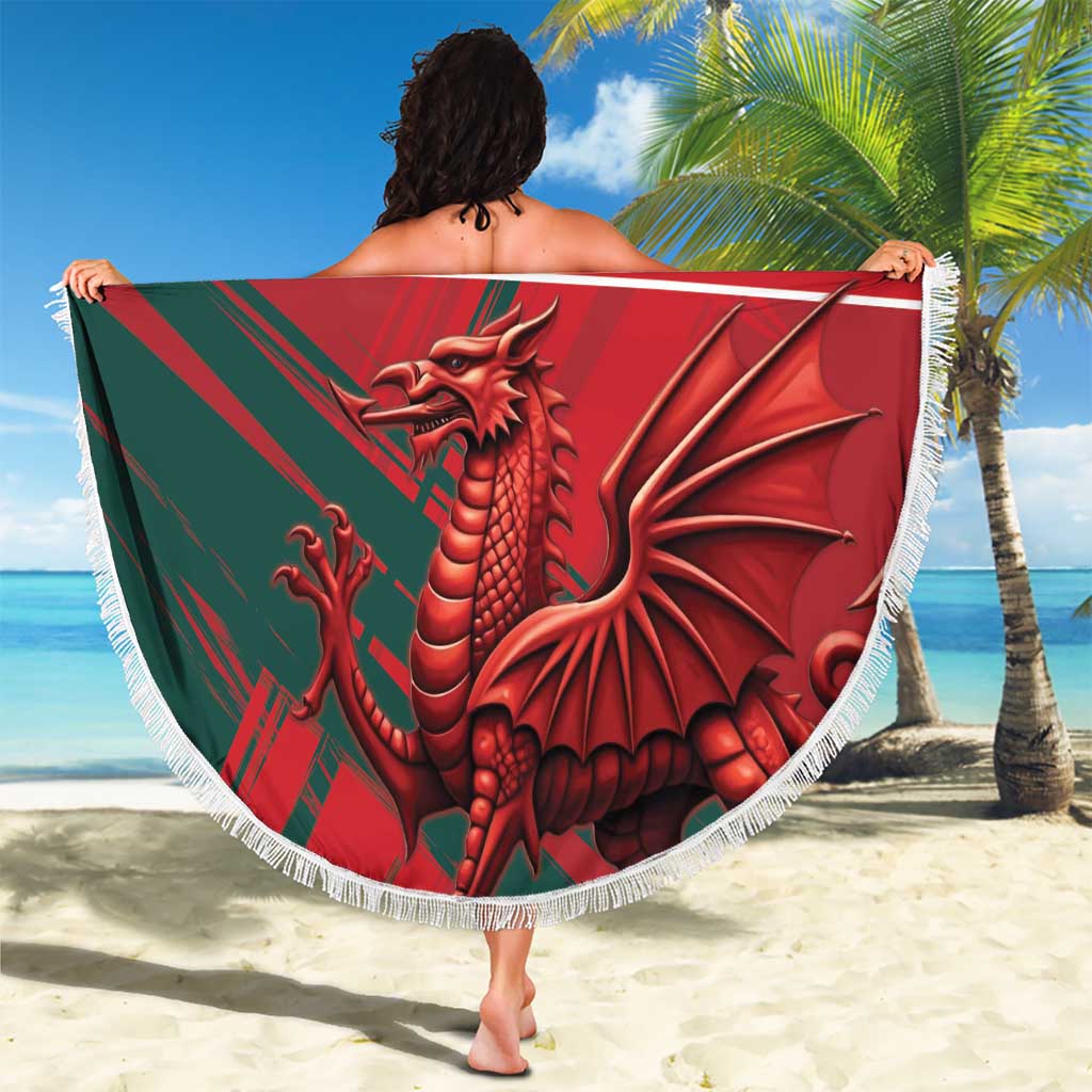 Wales Football Red Dragon Beach Blanket Welsh National Team Spirit