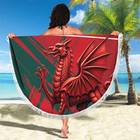 Wales Football Red Dragon Beach Blanket Welsh National Team Spirit