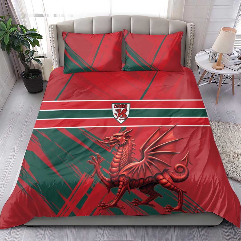 Wales Football Red Dragon Bedding Set Welsh National Team Spirit