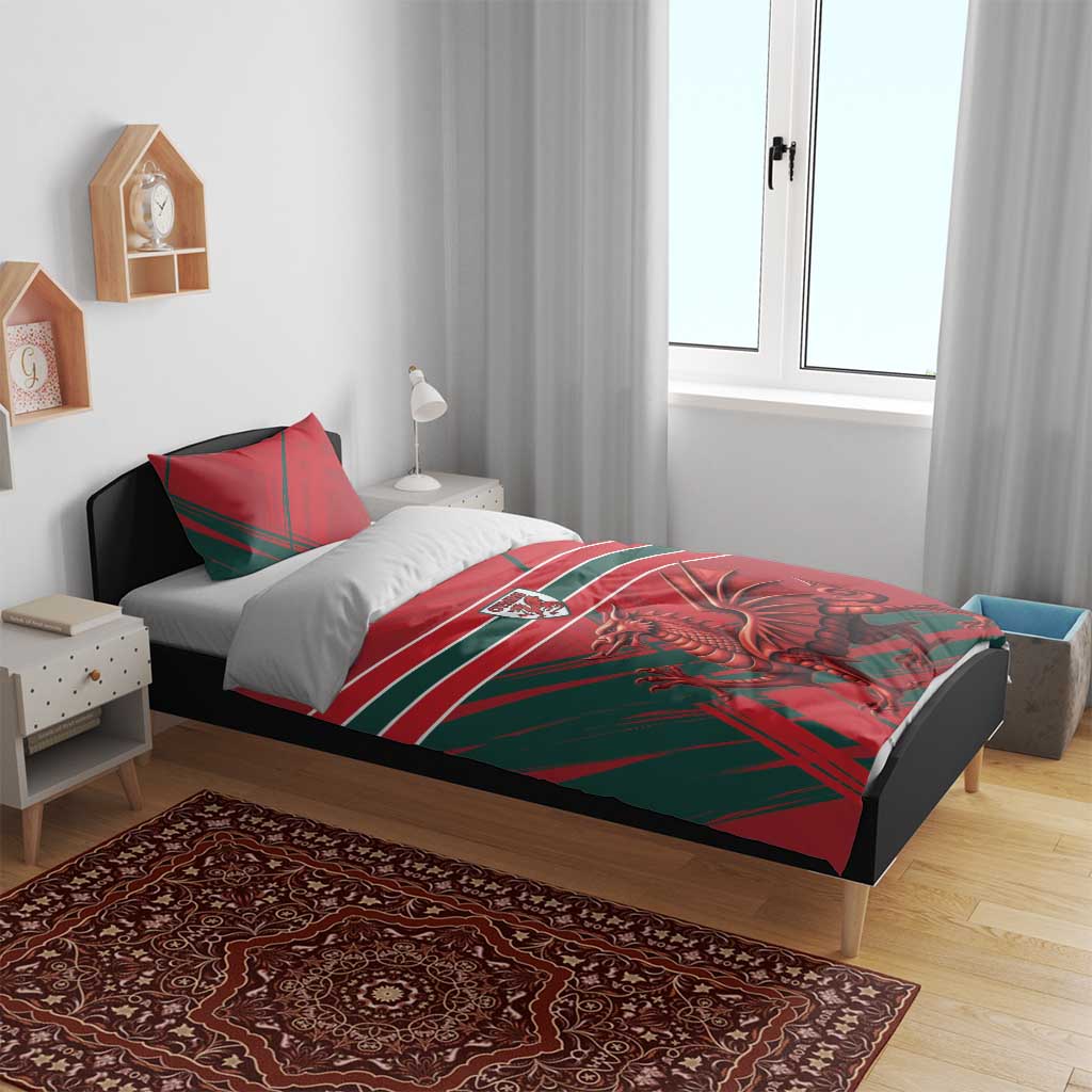 Wales Football Red Dragon Bedding Set Welsh National Team Spirit