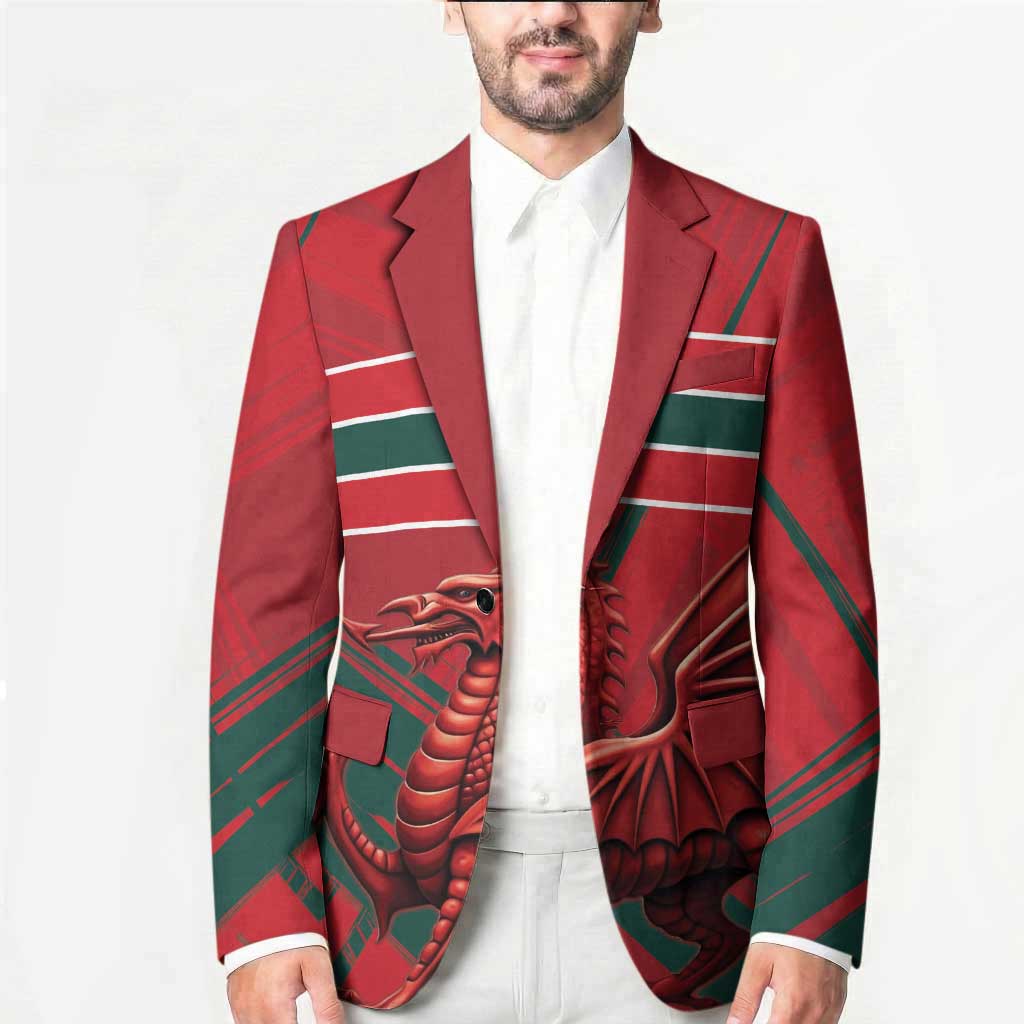 Wales Football Red Dragon Custom Blazer Welsh National Team Spirit