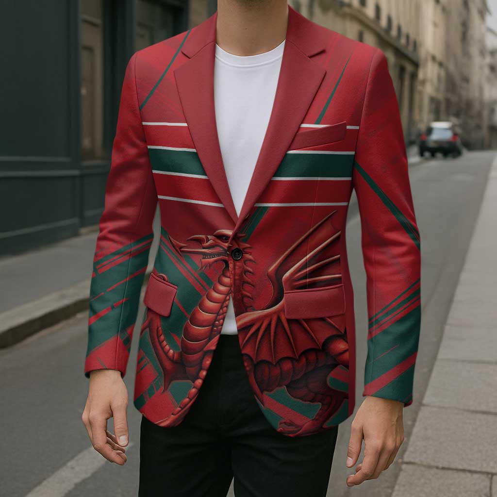 Wales Football Red Dragon Custom Blazer Welsh National Team Spirit
