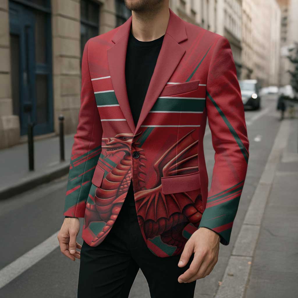 Wales Football Red Dragon Custom Blazer Welsh National Team Spirit