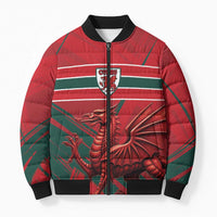 Wales Football Red Dragon Custom Bomber Puffer Jacket Welsh National Team Spirit