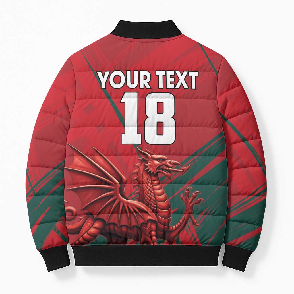 Wales Football Red Dragon Custom Bomber Puffer Jacket Welsh National Team Spirit