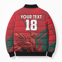 Wales Football Red Dragon Custom Bomber Puffer Jacket Welsh National Team Spirit