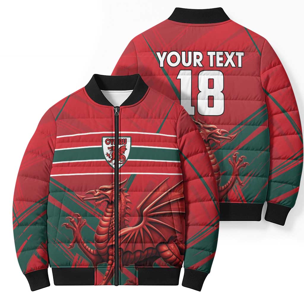 Wales Football Red Dragon Custom Bomber Puffer Jacket Welsh National Team Spirit