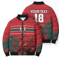 Wales Football Red Dragon Custom Bomber Puffer Jacket Welsh National Team Spirit