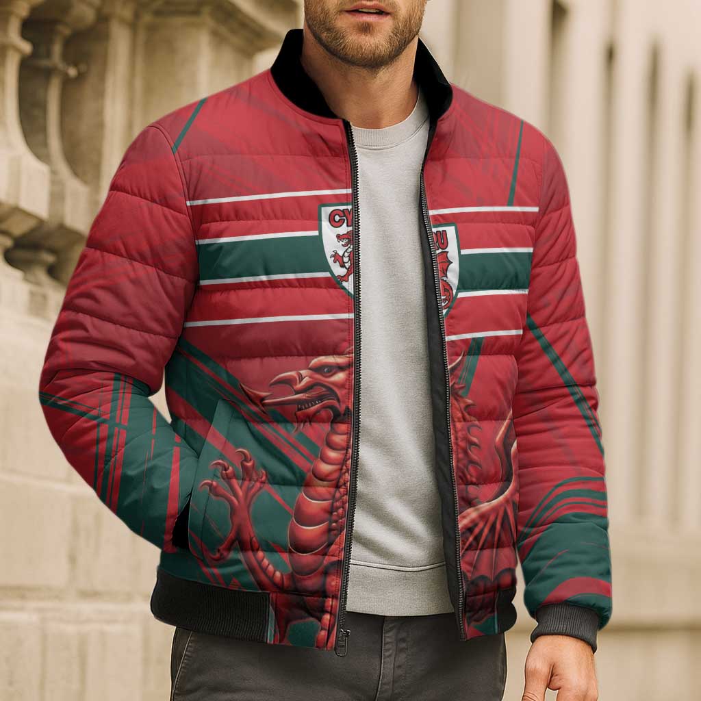 Wales Football Red Dragon Custom Bomber Puffer Jacket Welsh National Team Spirit