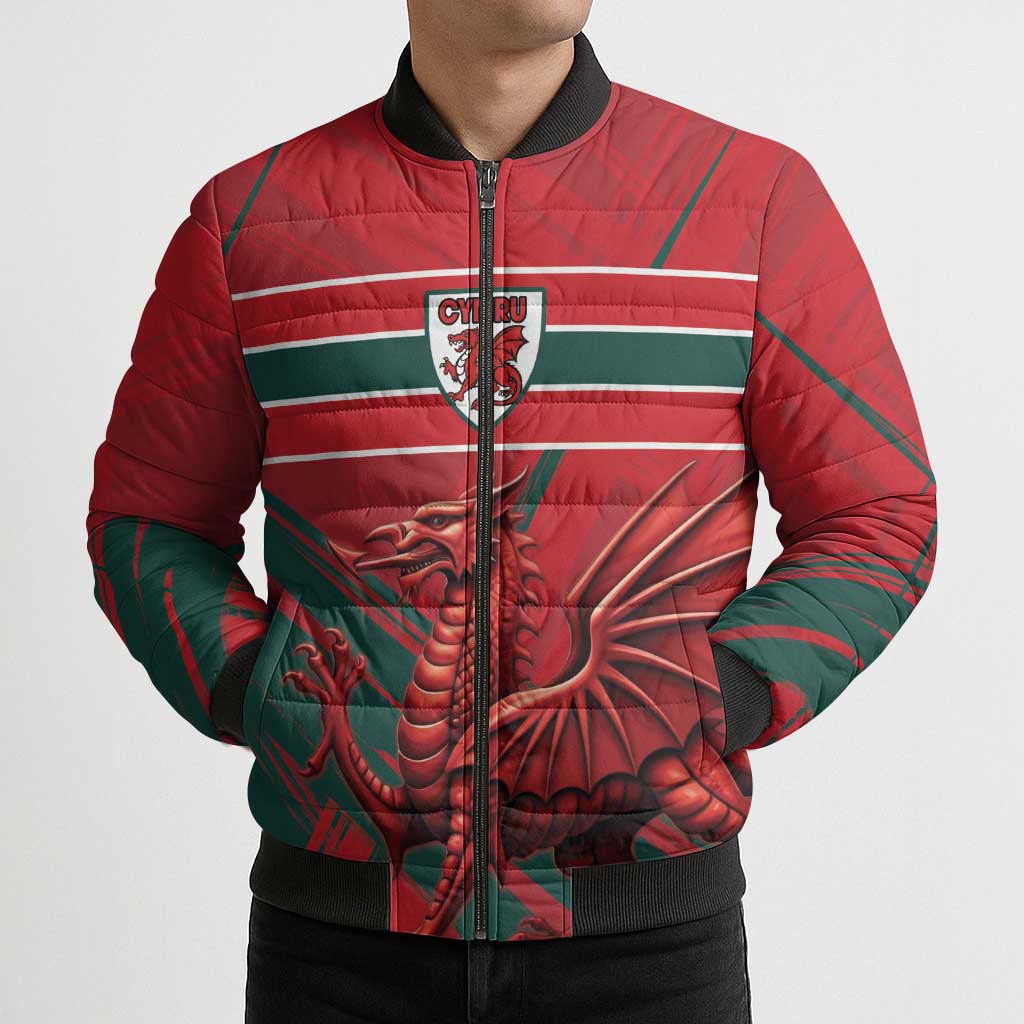 Wales Football Red Dragon Custom Bomber Puffer Jacket Welsh National Team Spirit