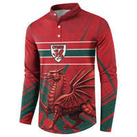Wales Football Red Dragon Custom Button Sweatshirt Welsh National Team Spirit