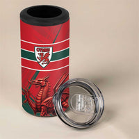 Wales Football Red Dragon Custom 4 in 1 Can Cooler Tumbler Welsh National Team Spirit