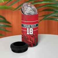 Wales Football Red Dragon Custom 4 in 1 Can Cooler Tumbler Welsh National Team Spirit