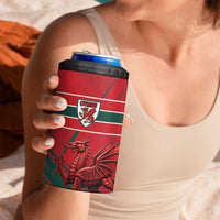 Wales Football Red Dragon Custom 4 in 1 Can Cooler Tumbler Welsh National Team Spirit