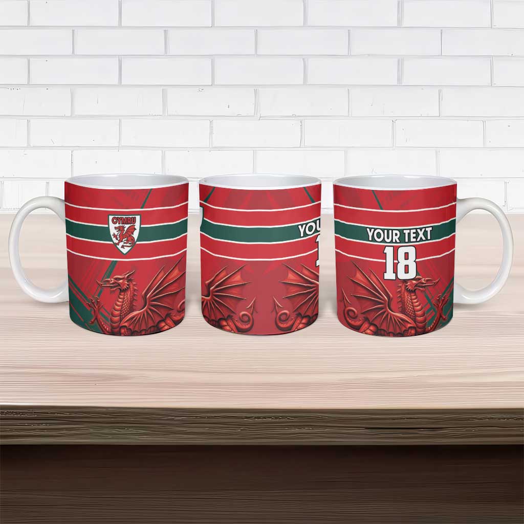 Wales Football Red Dragon Custom Ceramic Mug Welsh National Team Spirit