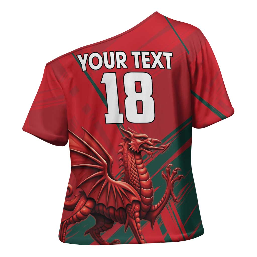 Wales Football Red Dragon Custom Cross Shoulder Shirt Welsh National Team Spirit