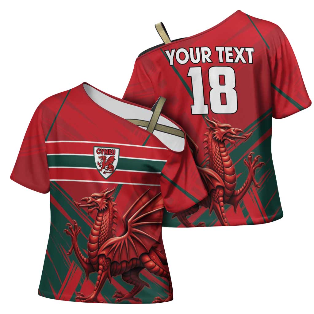 Wales Football Red Dragon Custom Cross Shoulder Shirt Welsh National Team Spirit