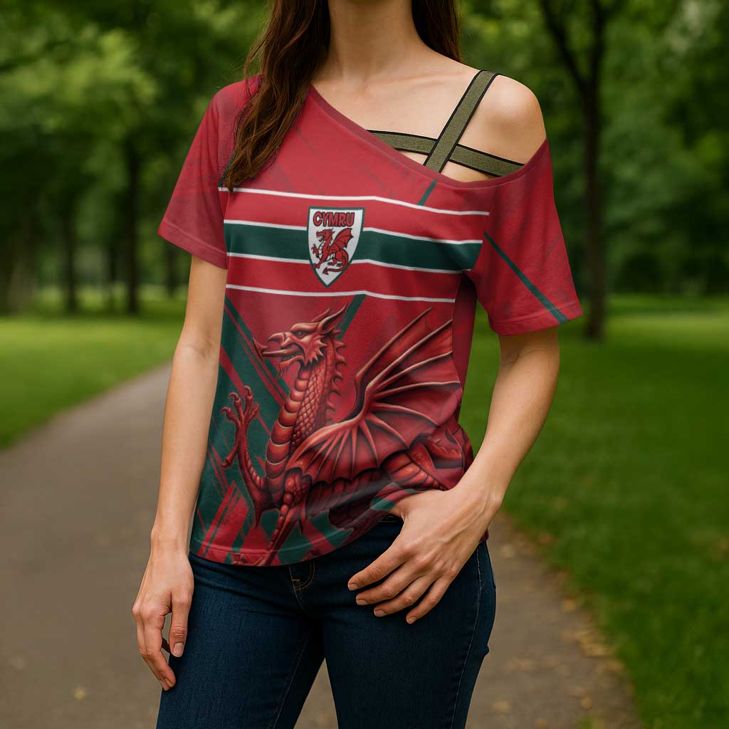 Wales Football Red Dragon Custom Cross Shoulder Shirt Welsh National Team Spirit