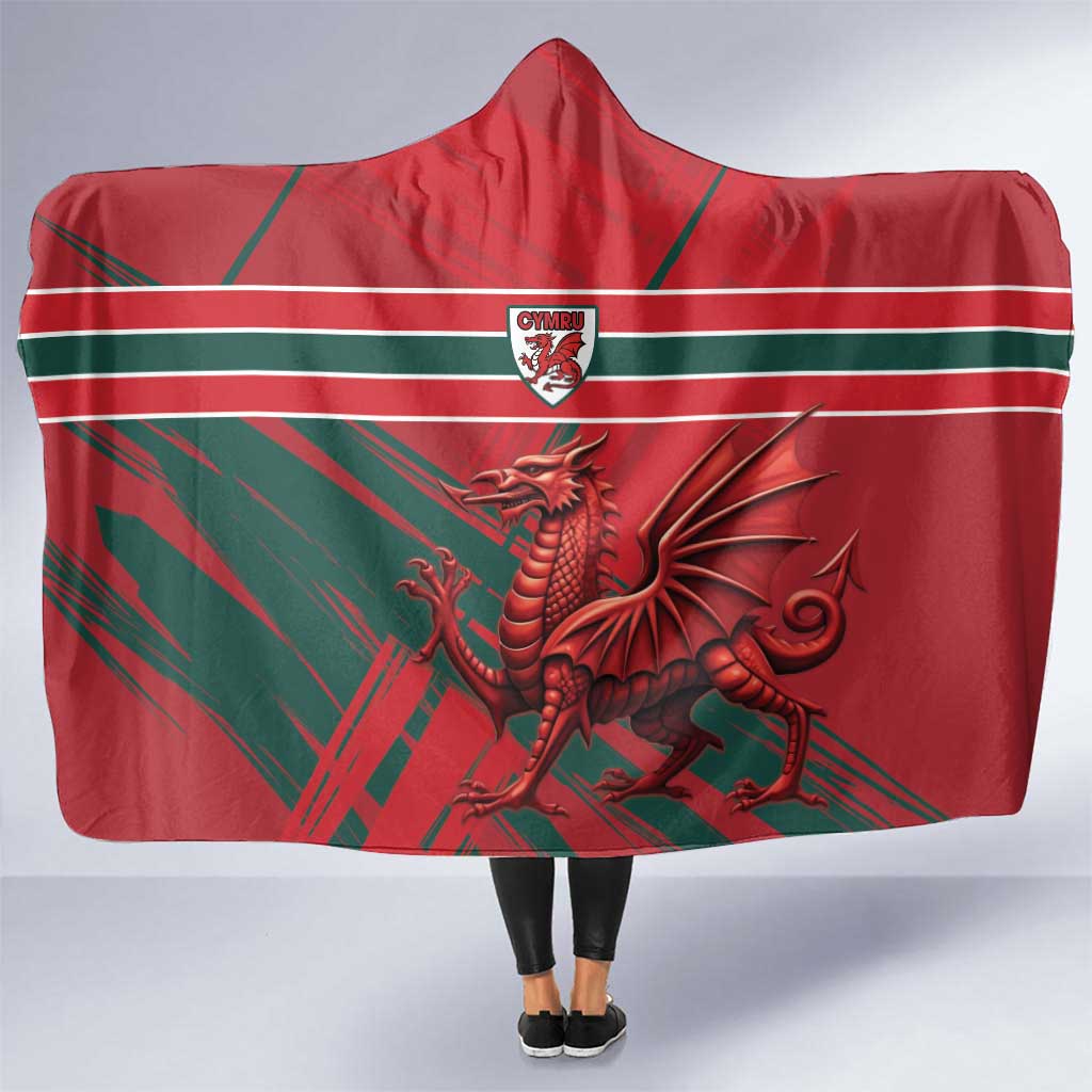 Wales Football Red Dragon Hooded Blanket Welsh National Team Spirit
