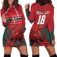 Wales Football Red Dragon Custom Hoodie Dress Welsh National Team Spirit