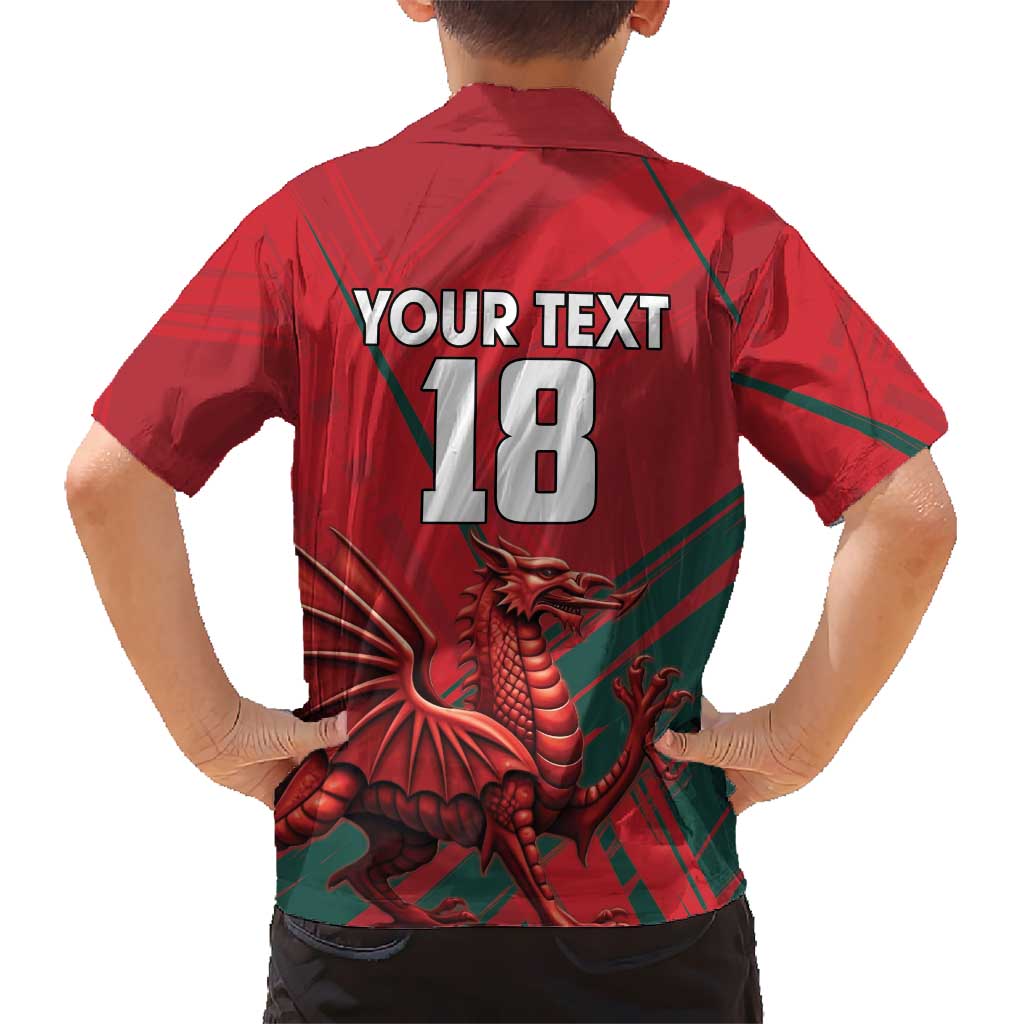 Wales Football Red Dragon Custom Kid Hawaiian Shirt Welsh National Team Spirit