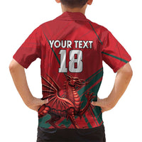 Wales Football Red Dragon Custom Kid Hawaiian Shirt Welsh National Team Spirit