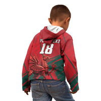 Wales Football Red Dragon Custom Kid Hoodie Welsh National Team Spirit