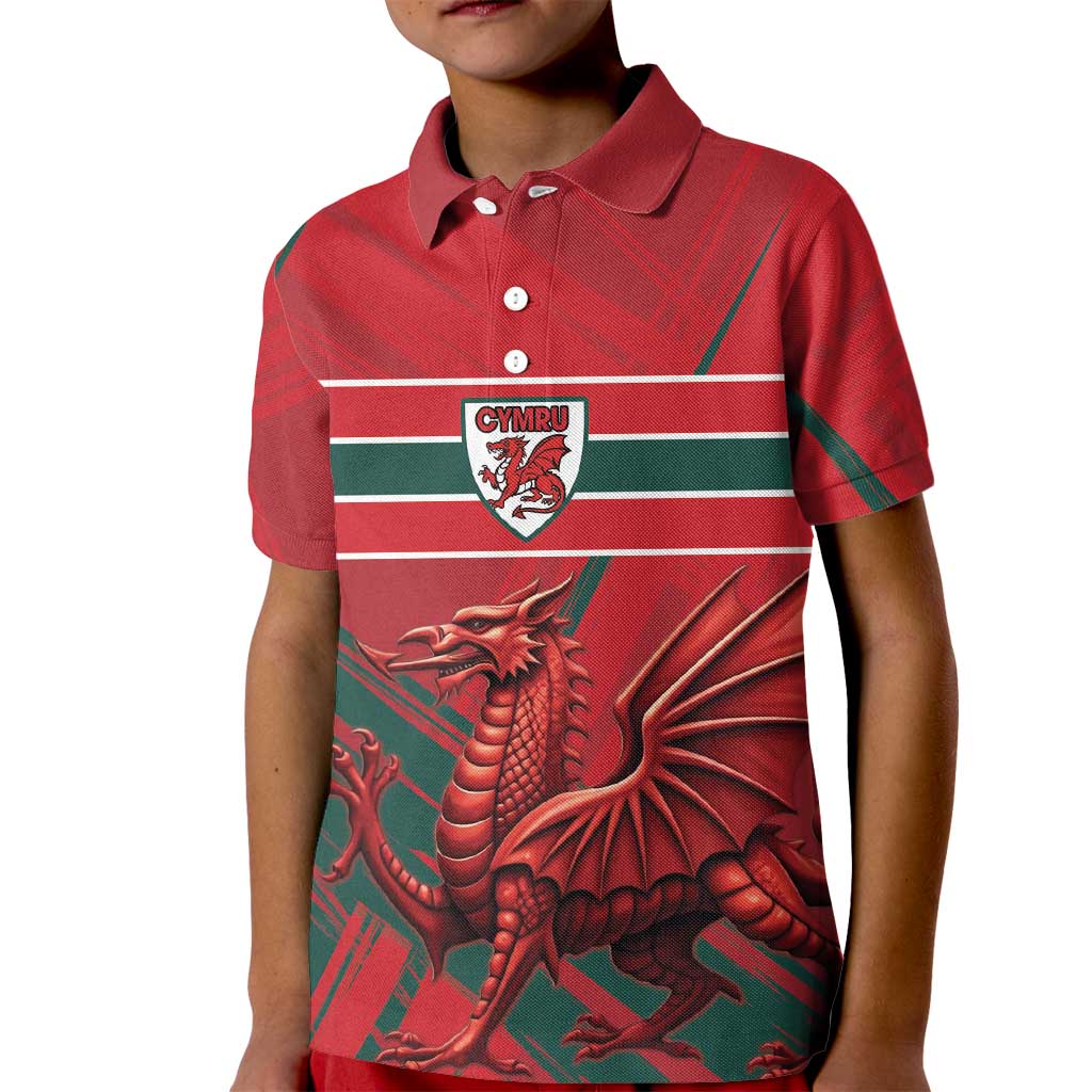 Wales Football Red Dragon Custom Kid Polo Shirt Welsh National Team Spirit