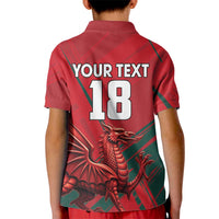 Wales Football Red Dragon Custom Kid Polo Shirt Welsh National Team Spirit