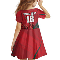 Wales Football Red Dragon Custom Kid Short Sleeve Dress Welsh National Team Spirit