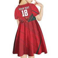 Wales Football Red Dragon Custom Kid Short Sleeve Dress Welsh National Team Spirit