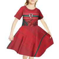 Wales Football Red Dragon Custom Kid Short Sleeve Dress Welsh National Team Spirit