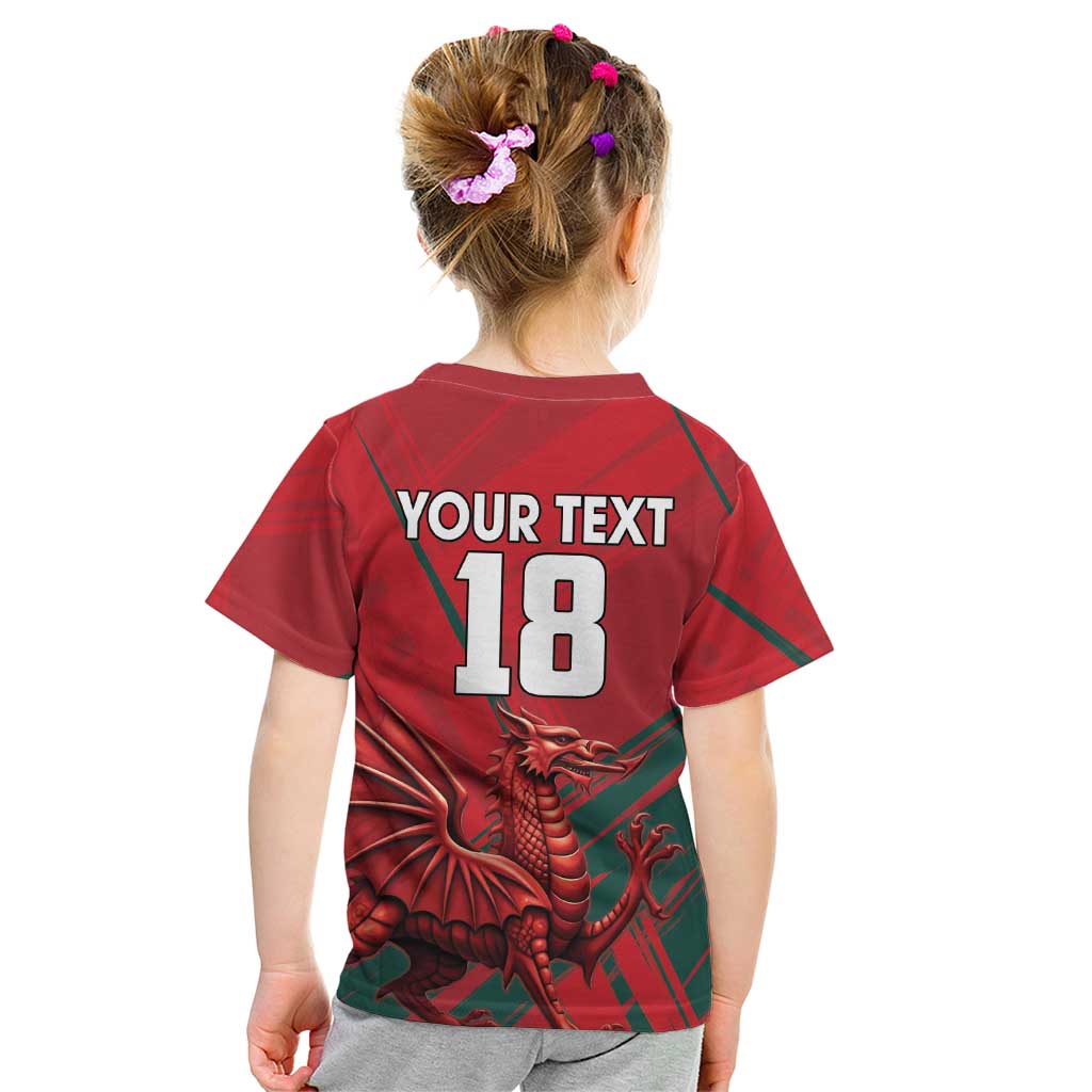 Wales Football Red Dragon Custom Kid T Shirt Welsh National Team Spirit