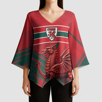 Wales Football Red Dragon Custom Kimono Sleeve Blouse Welsh National Team Spirit