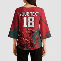 Wales Football Red Dragon Custom Kimono Sleeve Blouse Welsh National Team Spirit