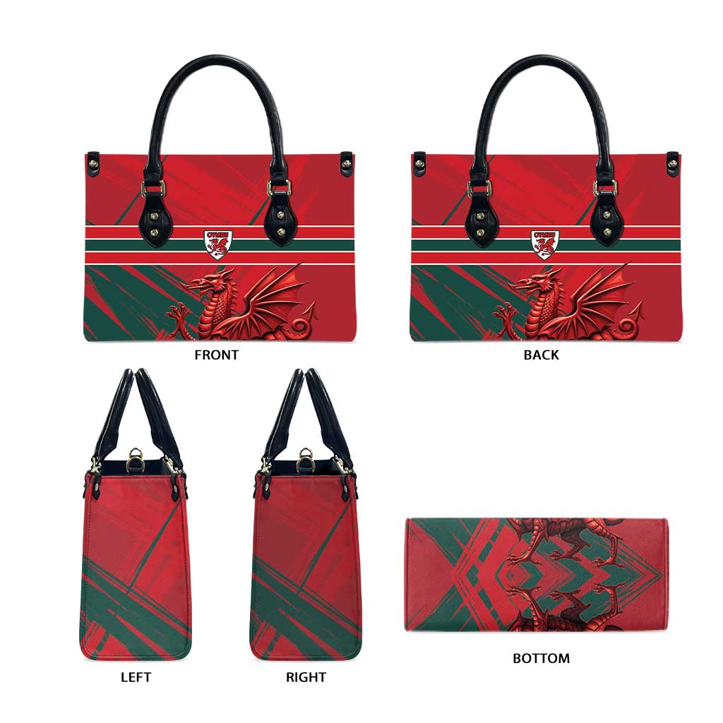 Wales Football Red Dragon Leather Bag Welsh National Team Spirit