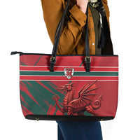 Wales Football Red Dragon Leather Tote Bag Welsh National Team Spirit
