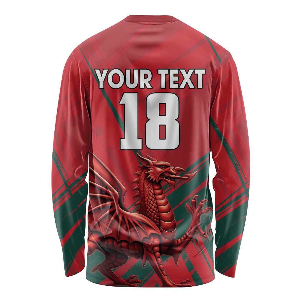 Wales Football Red Dragon Custom Long Sleeve Shirt Welsh National Team Spirit