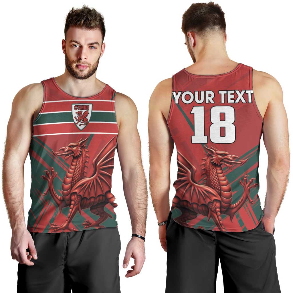 Wales Football Red Dragon Custom Men Tank Top Welsh National Team Spirit