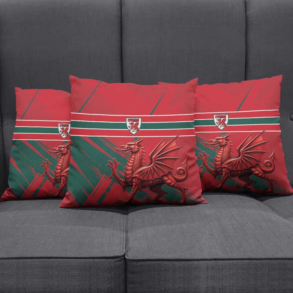 Wales Football Red Dragon Pillow Cover Welsh National Team Spirit