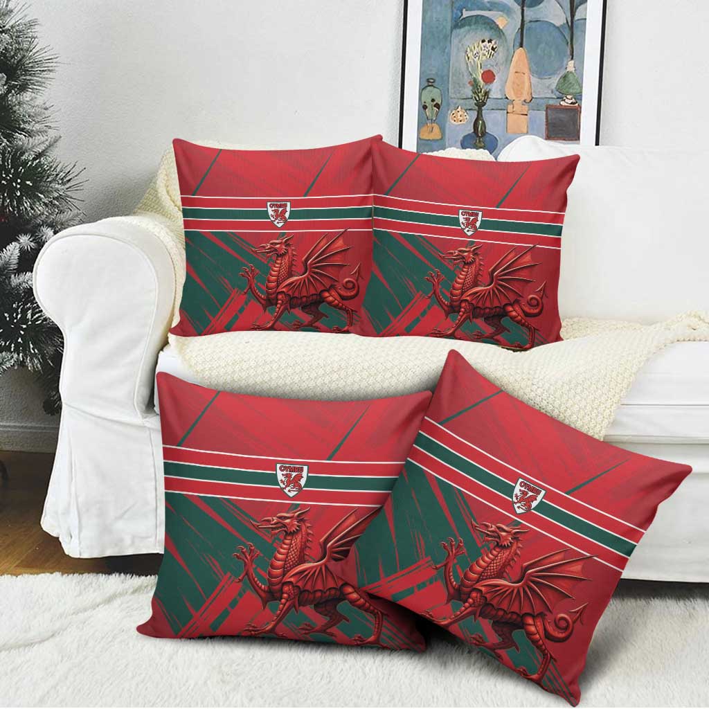 Wales Football Red Dragon Pillow Cover Welsh National Team Spirit